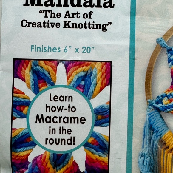 Rainbow Macrame Mandala KIT Bright Star Macrame Design Works Crafts NOS SEALED - Picture 4 of 5
